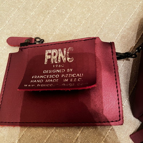 FRNC Backpack like new, burgundy with fringes and detachable wallet