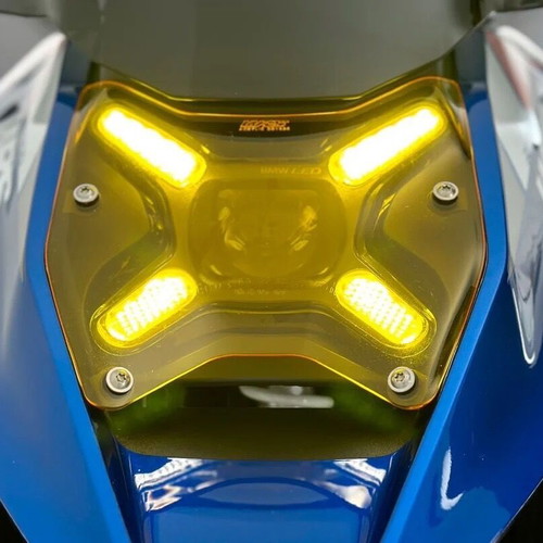 BMW R 1300 GS 23-24 headlight protective lens like new, yellow fluo