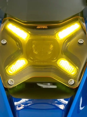 BMW R 1300 GS 23-24 headlight protective lens like new, yellow fluo