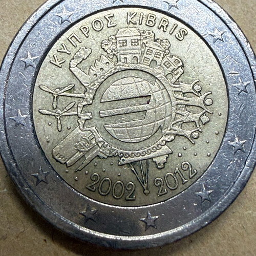 2 Euro Commemorative Coin Cyprus 2012 like new