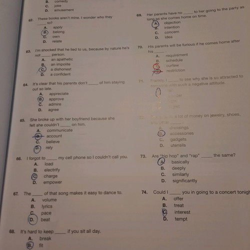 Ecce All Star practice tests used, completed exercises