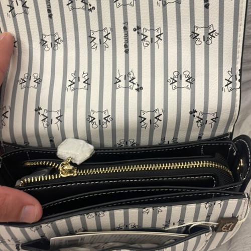 Cream Bear crossbody bag, black