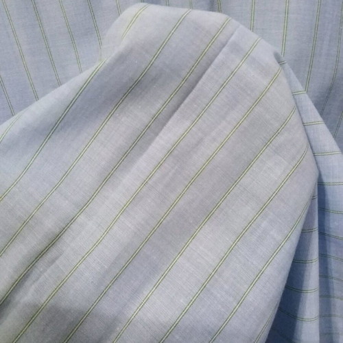 Men's striped shirt like new, blue with yellow stripes