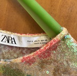 ZARA maxi dress with sequins and floral print, size S