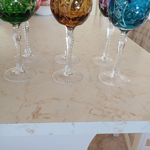 Crystal wine glasses set of 6 from Germany, like new