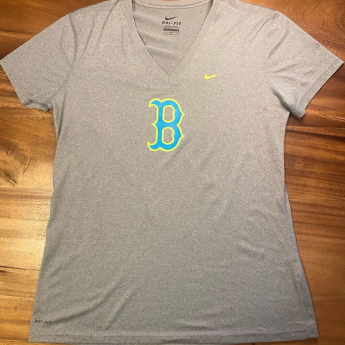 Nike Dri-Fit Womens V-Neck Boston Red Sox T-Shirt L Like New