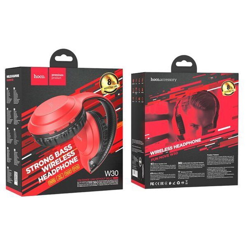 Hoco Bluetooth headphones FUN move W30 red new