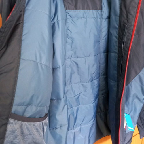 Columbia jacket new with hood, size large, blue turquoise