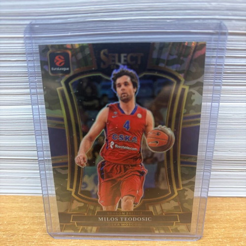 2025-26 Select Euroleague Milos Teodosic Premier Level Green Camo card new