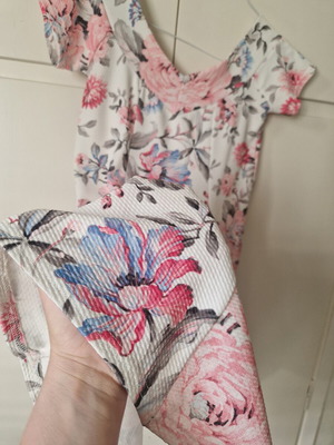 Blue Vanilla summer floral dress S/M like new, white and pink