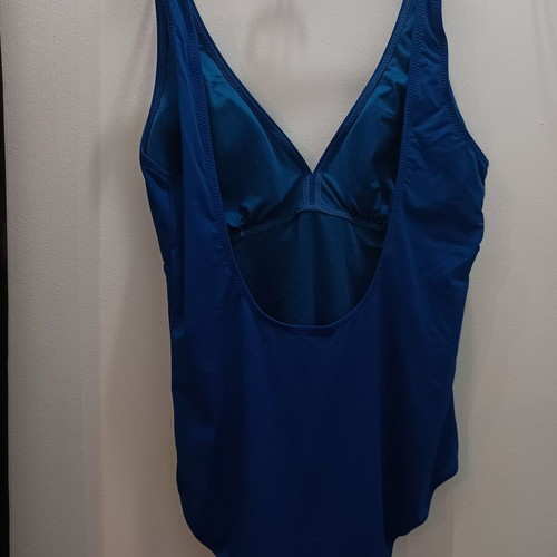 Women's one-piece swimsuit new, classic cut, blue, size 54/56
