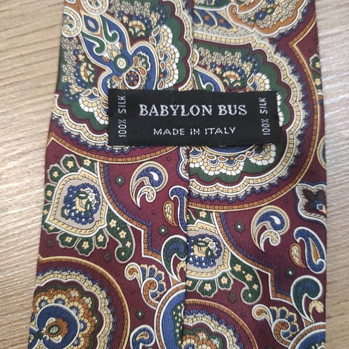 Italian silk tie like new, 100% silk Babylon Bus