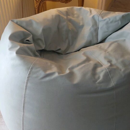 Large leather pouf like new