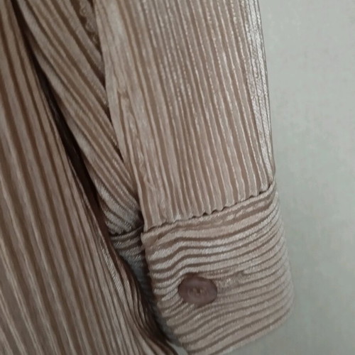 Women's shirt used metallic beige gold