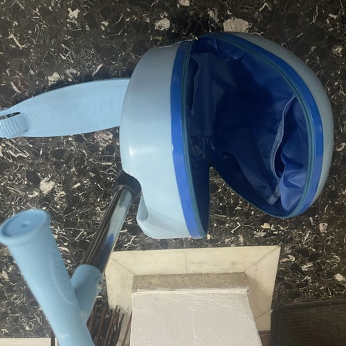 Children's scooter with built-in suitcase used