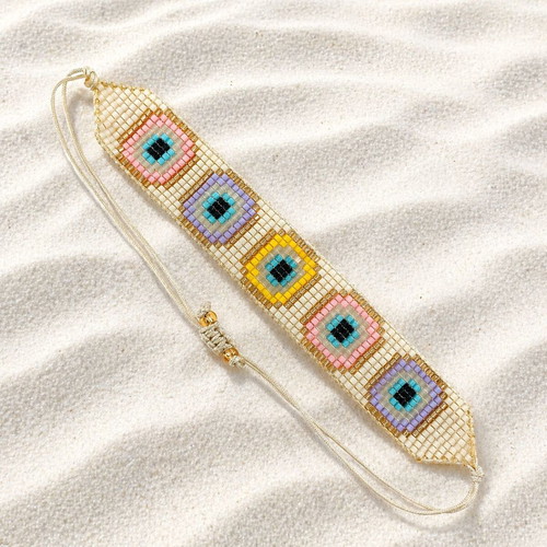 Handmade miuki bead bracelet new, multicolor