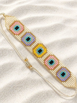 Handmade miuki bead bracelet new, multicolor