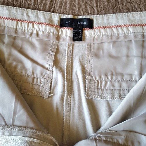 Mango women's set with beige pants and yellow top