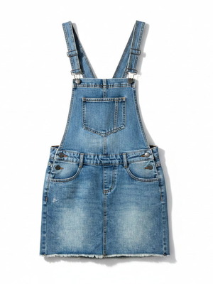 Jacqueline de Yong Denim Pinafore Dress New Size EU 34