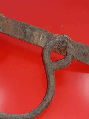Decorative handle used, solid iron, 35 centimeters