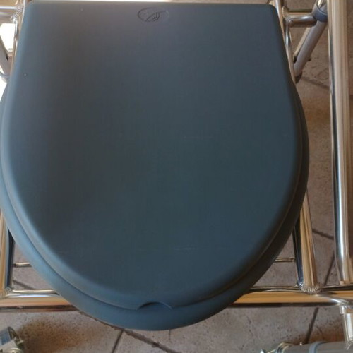 Folding commode chair with wheels