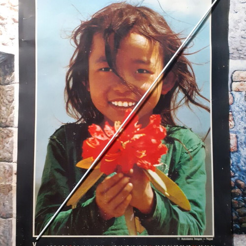 Unicef vintage calendar used with minor damages