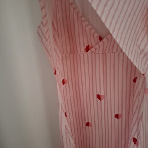 Maternity and nursing dress and robe set like new, XL, white and pink