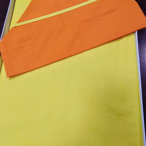 Baby crib sheet set orange with yellow 100% cotton new 1.22x1.57