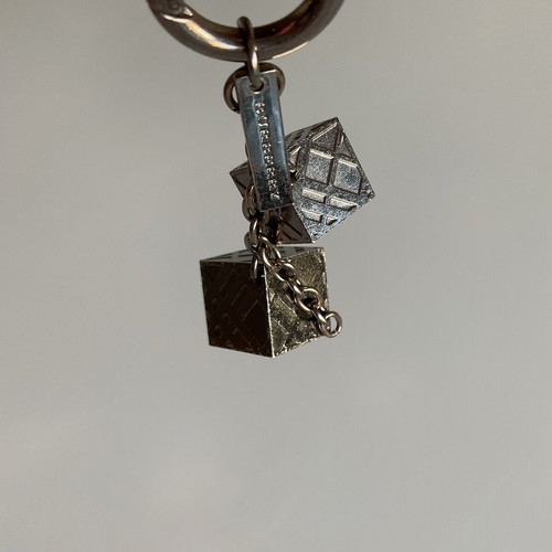 Burberrys silver keychain used