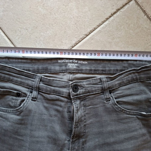 OVS Republic of Denim men's jeans, gray, regular fit, W34 EU 50