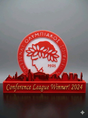 Συλλεκτικό τρόπαιο Ολυμπιακός Conference League Winner 2024 καινούργιο