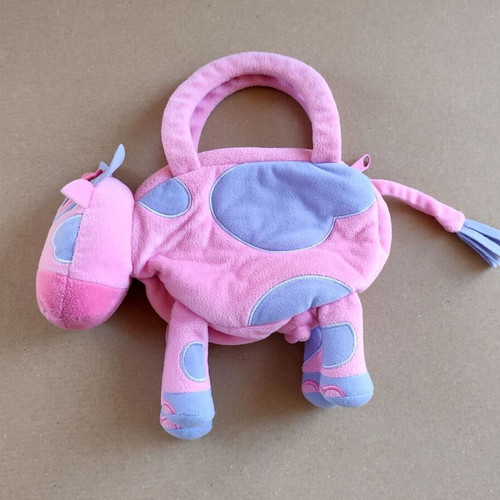 Cow-shaped children's bag Next like new, pink and purple