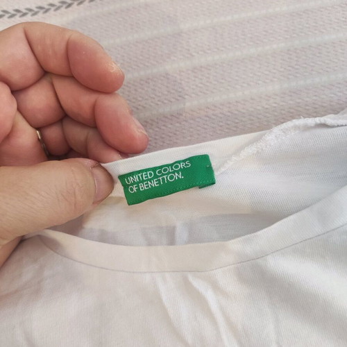 Benetton blouse for 13 years new, white and pink
