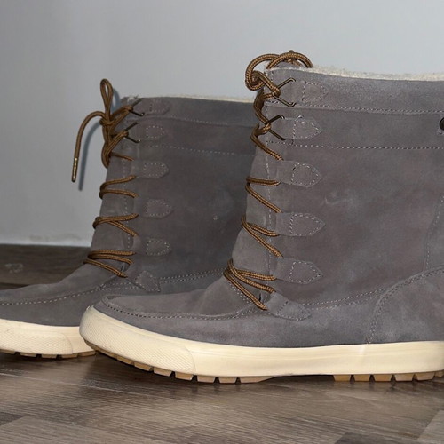 Roxy gray suede boots with fur size 40 used, winter