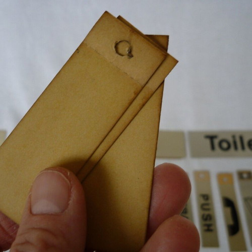 Vintage metal aluminum labels used, lot of 200+