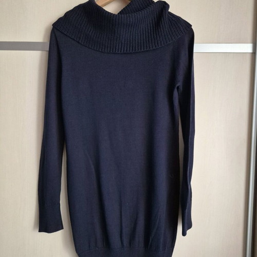 Esmara navy knitted turtleneck dress used, size S