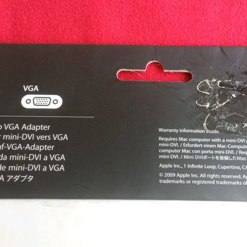 Apple Mini DVI to VGA Adaptor new