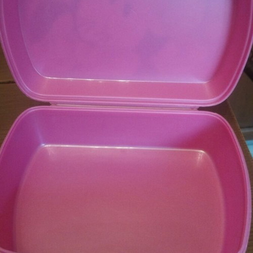 Tupperware bottle and Disney food container used, gift plastic fork