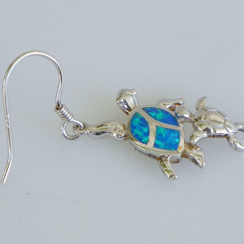 Silver 925 earrings with natural opal stone like new