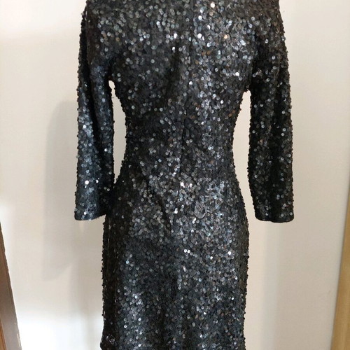 Abercrombie & Fitch Mini Evening Dress Black with Sequins Small Like New