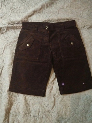 Cotton corduroy bermuda shorts like new, low rise, dark brown, size L