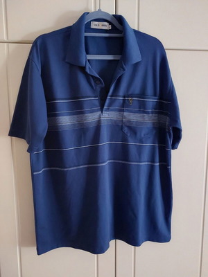 Men's blouse with buttons used, size XL, blue