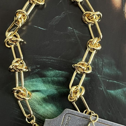 Bracelet made of stainless steel with gold color, 23 cm, new