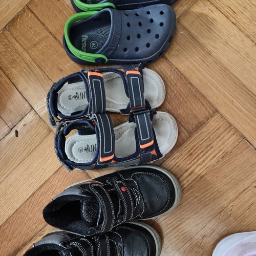 Boys' shoes size 26, sandals, slippers and boots set