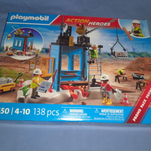 Playmobil 71650 Action Heroes Construction Site Set new