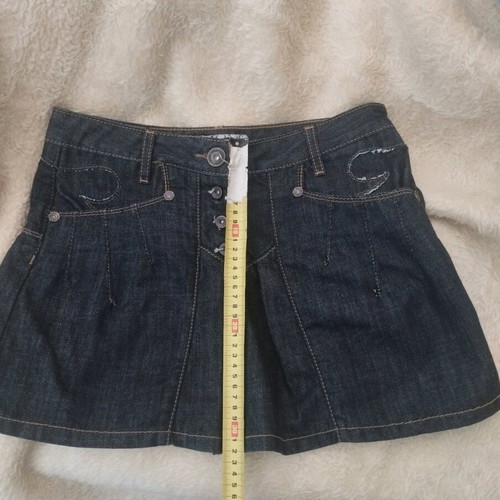 Staff and Co pleated denim skirt medium low waist like new, blue