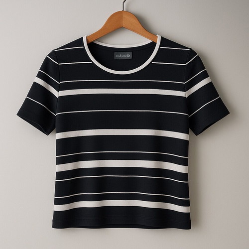 Antonella striped black and white blouse like new, summer style
