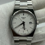 Tissot PRX Powermatic 80 watch with white dial