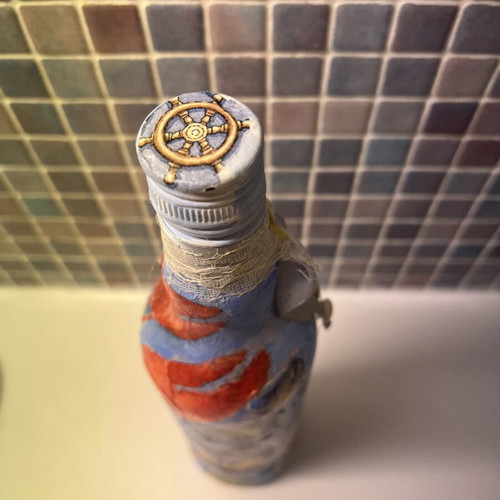 Handpainted Empty Bottle like new