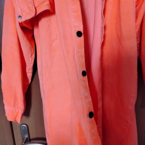 Ayios Jean Jacket with Askeri Belt and Bag like new, fluo orange